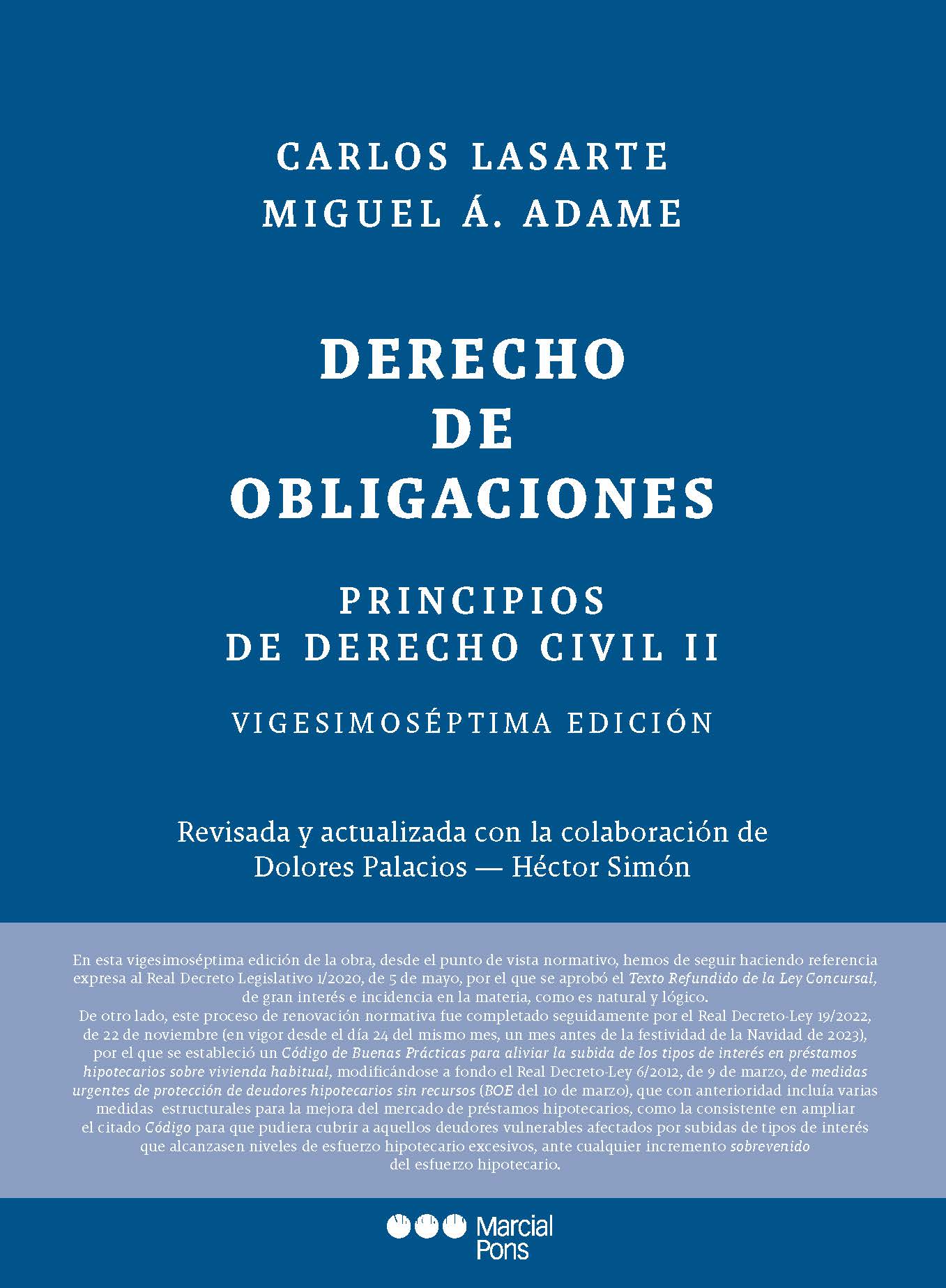 Principios de Derecho Civil. Tomo II